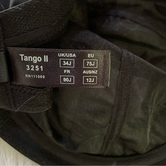 Panache Superbra Tango II Balconette Black Lace Underwire Unlined 34J 34 J New - Picture 8 of 12